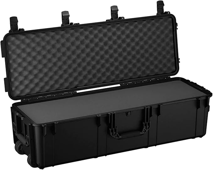 Condition 1 45" Waterproof Hard Case w/Wheels & Pluckable Foam – Lockable, IP67-Rated Waterproof, TSA Approved Storage Trunk for Gear, Camera, Equipment – Black, Made in USA, Model 2191