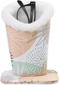 Plush Lined Eyeglasses Holder, Cute Magnetic PU Leather Glasses Stand Case for Women Men Kids