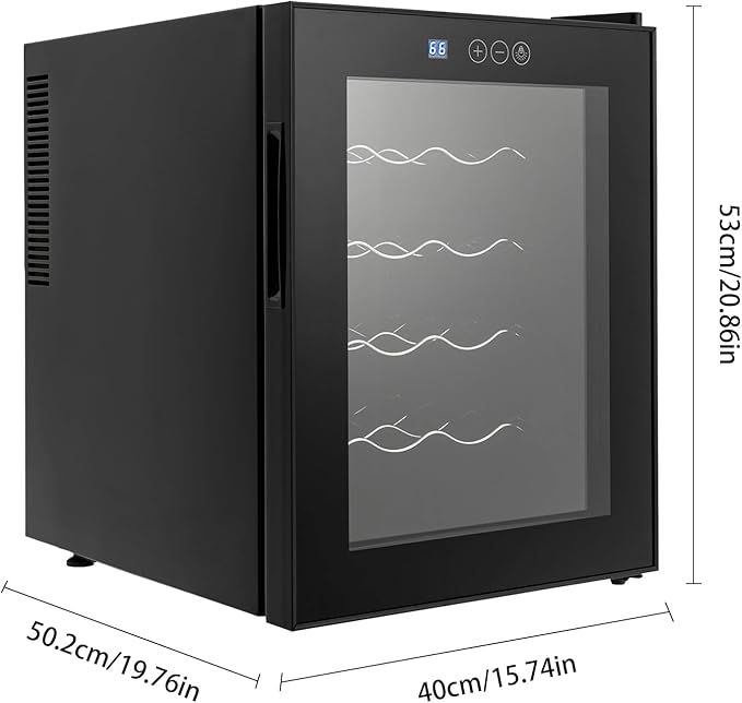 20 Bottle Wine Cooler, Small Wine Fridge Freestanding Wine Fridge with 65-64℉ Digital Temperature Control, Countertop Wine Cooler Refrigerator for Red, White and Sparkling Wine Storage