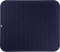 Silicone Dish Drying Mat for Multiple Usage,Easy clean,Eco-friendly,Heat-resistant Silicone Mat for Kitchen Counter or Sink,Refrigerator or Drawer Liner Navy Blue 2XL 24 inches x 18 inches