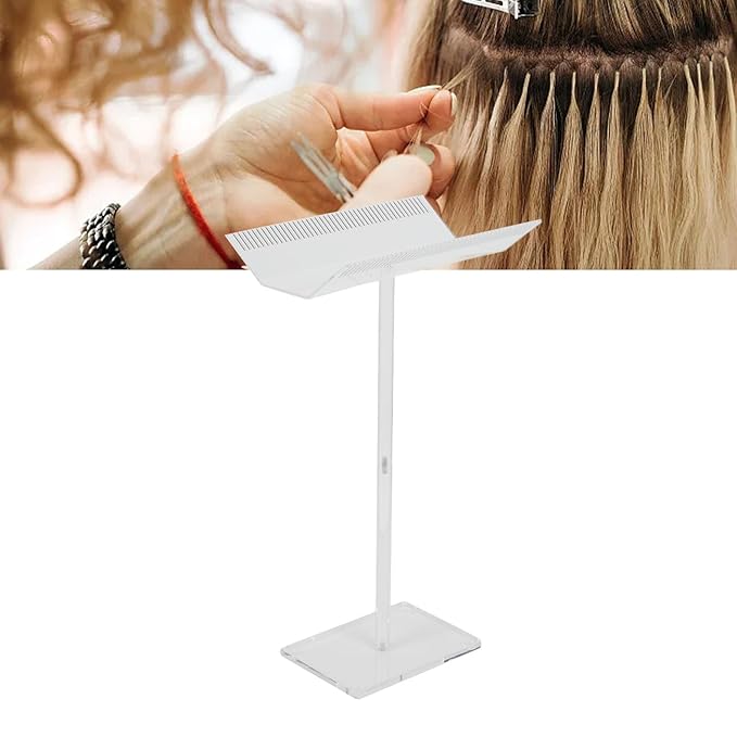 ANGGREK Acrylic Hair Extension Stand, Transparent Sectioning Display Hair Extension Holder for Salon Home