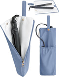 Holder & Mat for Hot Tools, Curling Iron Flat Iron Heat Resistant Hair Tools Travel Bag - Ideal for Home, Travel, Gift (Blue)