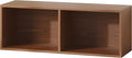 IOTXY DIY Modular Cube Bookcase - CubeXY Customizable Stackable Expandable Basic Shelving Units, 2-Cube Wooden Open Bookshelf for Miscellaneous Storage Organizer, Walnut