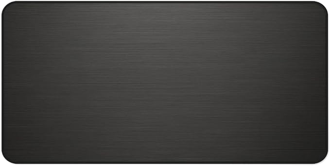 Desk Mat - Brushed Metal Texture, Extended Mouse Pad & Desk Pad, Neoprene Surface, Non-Slip Rubber Base, Stitched Edges, Gaming Mouse pad, Large Mouse pad, Mouse Pads (Black, 16x32)
