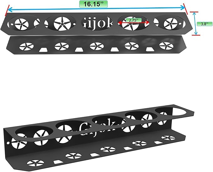 4 Pack Five Cans Wall-Mounted Steel Aerosol Spray Can Holder, Steel Wall Mount Storage Organizer for Garage and Workspace (4-Black)