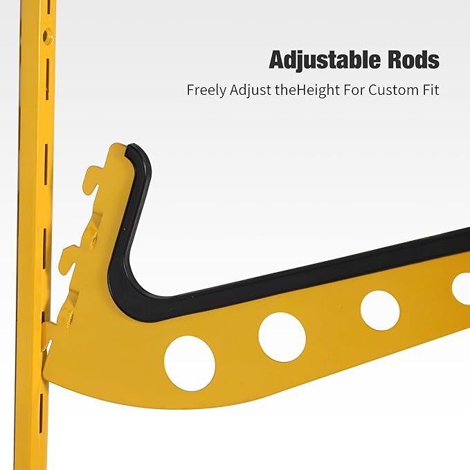 5 Board Surf Rack Wall Mount for Surfboard, Wakeboard, Snowboard Storage Adjustable Wall Hangers Boards Display, Yellow