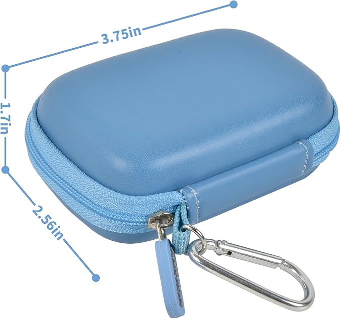 Carrying Case Compatible with Crucial X10/ X9 Pro 4TB/ 2TB/ 1TB Portable SSD, External Solid State Drive Hard Storage Holder Bag Fits for USB-C Cable (Box Only) (Sea Blue)
