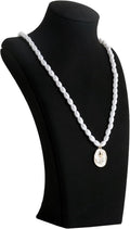 GemeShou Black necklace storage organizer for sale, Velvet necklace holder stand, jewelry bust display stands, Jewelry Mannequin for Countertop, Showcase【Black-Small height 7.68 inch】