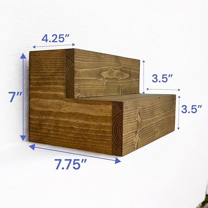 Tiered Bottle Shelf | 2 Tier Liquor Bottle Display | Bar Organization | Kitchen Counter Shelf (Early American)