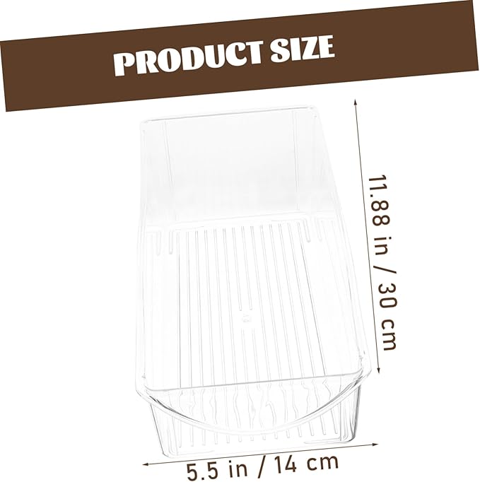 Clear Refrigerator Drawer Organizer Box for Kitchen Fridge Storage Food-grade Transparent Container for Vegetables Fruits Noodles and Meal Prep Space-saving Fridge Organizer