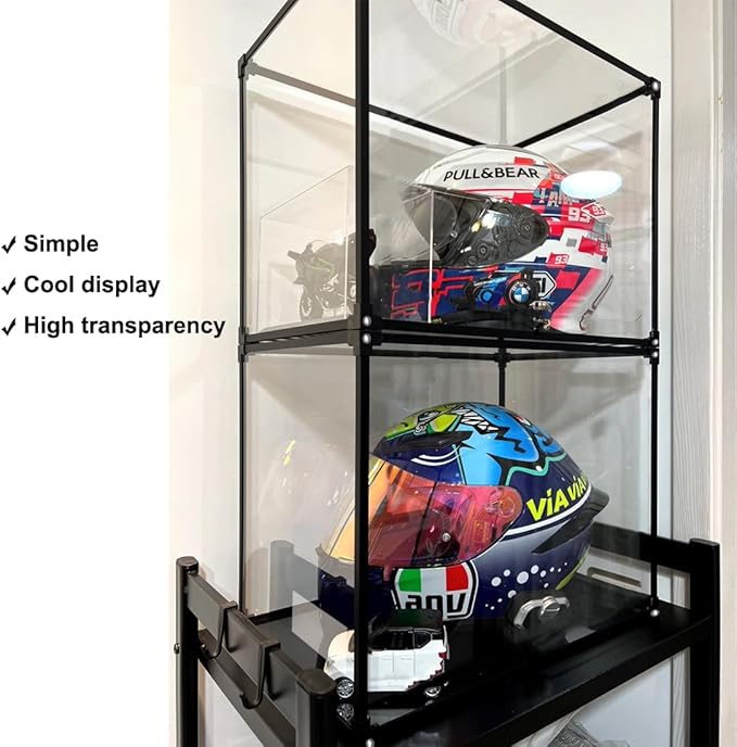 Motorcycle Helmet Storage Rack,Helmet Organize Display Cabinet for Football Helmet, Bike Helmet, Baseball Helmet