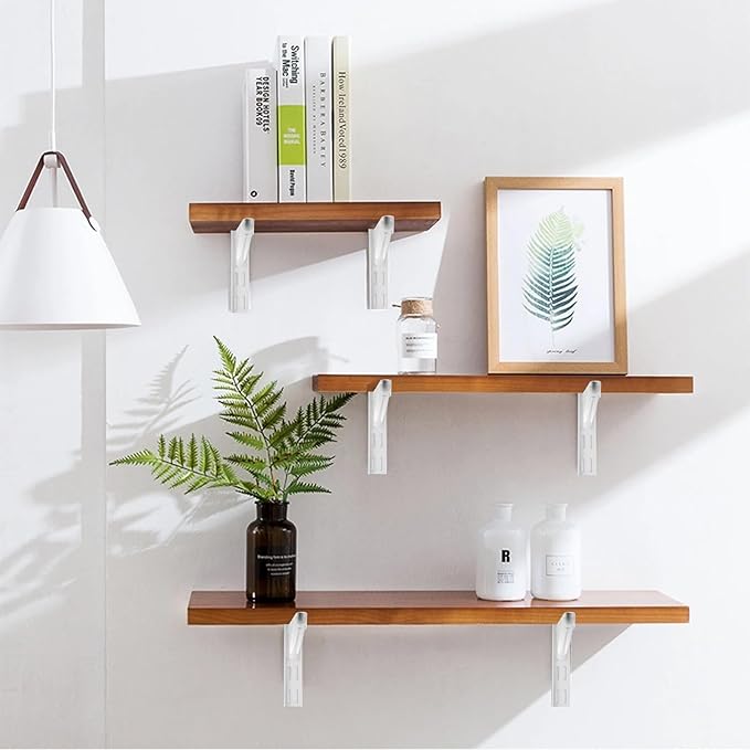10 Pack 13‑Inch Adjustable Wire Shelf Brackets – Heavy‑Duty Double‑Track Closet & Wall Shelving System Supports（White）