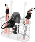 Hair Dryer Holder 3 in 1 Hair Tool Organizer Djustable Height Wall Mounted/Cabinet Door Bathroom Organizer Under Sink for Flat Irons, Curling Wands, Hair Straighteners