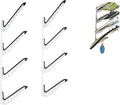 4 Board Surf Rack Wall Mount for Surfboard, Wakeboard, Snowboard Storage Adjustable Wall Hangers Boards Display White