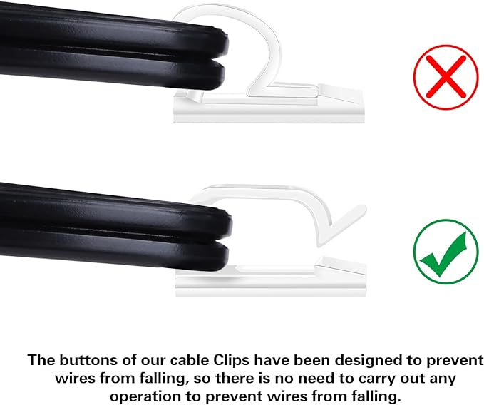 XHF 3/4” Adhesive Cable Wire Clips Clear 120pcs, Outdoor Christmas Light Clips, Cable Staples Cable Management Wire Organizer Cord Holder for Under Desk, Car, Wall, TV PC Ethernet