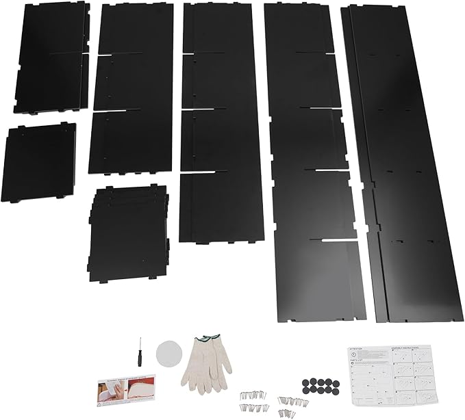 15 Cube Storage Organizer with 154 lbs Capacity, Bookcase for Study Room Bedroom Living Room, Black Ladder Cube Storage Unit for Books Toys Decor, L-Shaped Corner Bookcase Shelf