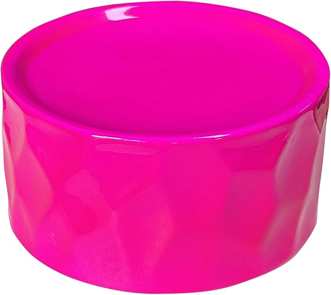 Paper Clip Holder Ceramic Paper Clip Holders Paperclips Holder Dispenser Cute Paper Clip Organizer for Desk Binder Clip Holder Bobby Pin Hair Clip Holder Gift for Office (Hot Pink)