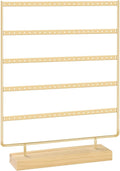 Earring Holder Organizer, Ear Jewelry Tree Organizer for Women, Earring Hanger with 5 Tiers & 120 holes (Gold)