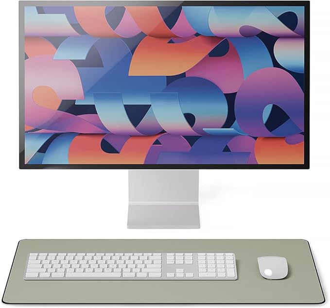 Jotsome Leather Desk Pad Mat, Non-Slip Desk Blotter Pad - Desk Protector for Office, Home, Laptop, and Desktop, Gift for The Holidays or Christmas (Sage, 24" x 14")