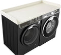 Kaboon Washer Dryer Countertop 58" x 28" Extra Large Version, Melamine Countertop with 3.5" Edge Rails, Laundry Room Organization, White