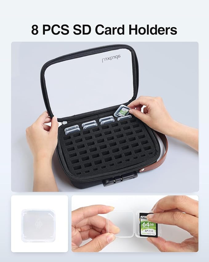 Luxtude Flash Drive Case with Combination Lock (112 Labels Included)