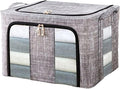 Clothes Storage Bins 50x40x33cm, 66L Waterproof Foldable Fabric Container, Ideal for Bedroom, Closet, Apartment, Home, Bed Sheets, Comforters, Toys, Garments