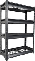 The Atlas 36" W Garage Shelving Heavy Duty Loads 6000LBS, 4 Tier Metal Storage Shelves, Adjustable Industrial Rack for Warehouse Basement Pantry, 36" W x 14" D x 54" H