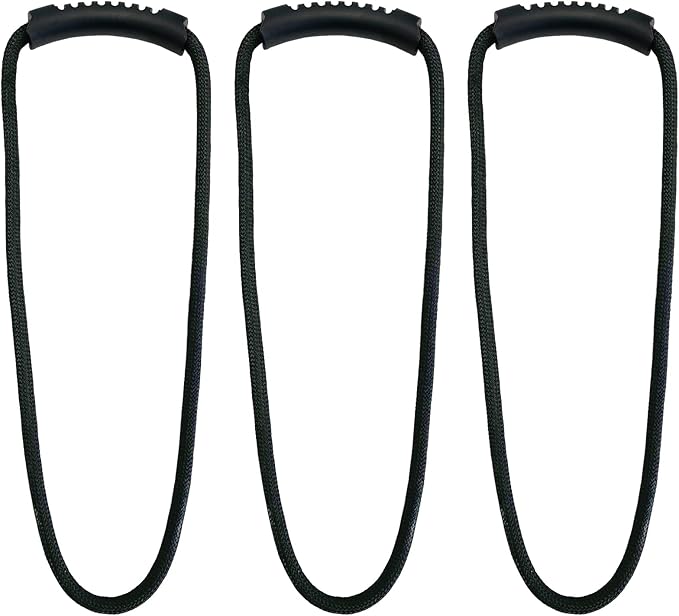 Loop-It Storage Straps by Wrap-It Storage - 18-inch (3-Pack) Black - Extension Cord Organizer, Vacuum Hose Holder, Shop Storage, Air or Water Hose Organizer for your Home, Garage, Boat, RV and More