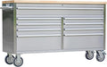 61 in Tool Chest, Tool Box Mobile 9 Drawers Storage Rolling Cabinet with Wheels Lock Key Locking System Drawer Liners for Garage Warehouse Repair Shop