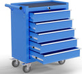 5-Drawer Tool Chest,Rolling Tool Cart with Wheels,High Capacity Tool Cabinet with Locking System for Garage, Warehouse, Workshop-Blue