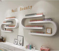 Wall Mounted Nail Polish Bottle Display Rack, U-Shaped Essential Oil Perfume Storage Shelf, Hanging Salon Beauty Nail Shop Organizer Perfume Holder