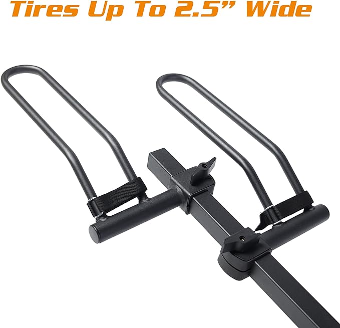 Young 4-Bike Rack Hitch Mount Platform Style Carrier for Cars Trucks SUVs Minivans with 2" Hitch Receiver, 4 Bikes X 40 lbs (160 lbs Total) Load Capacity