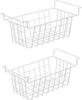 Chest Freezer Organizer Bins, Deep Freezer Basket Storage Wire Metal Hanging Baskets 17.5inch 2Packs