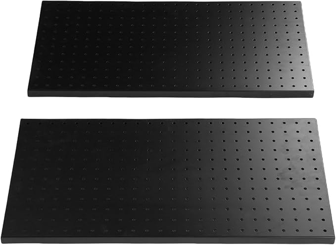 Aramox 2PCS Pegboard Wall Organizer, Alloy Steel Tool Storage System, Customizable 24x12 Inch Panels with 288 Holes for Home Garage Office Organization