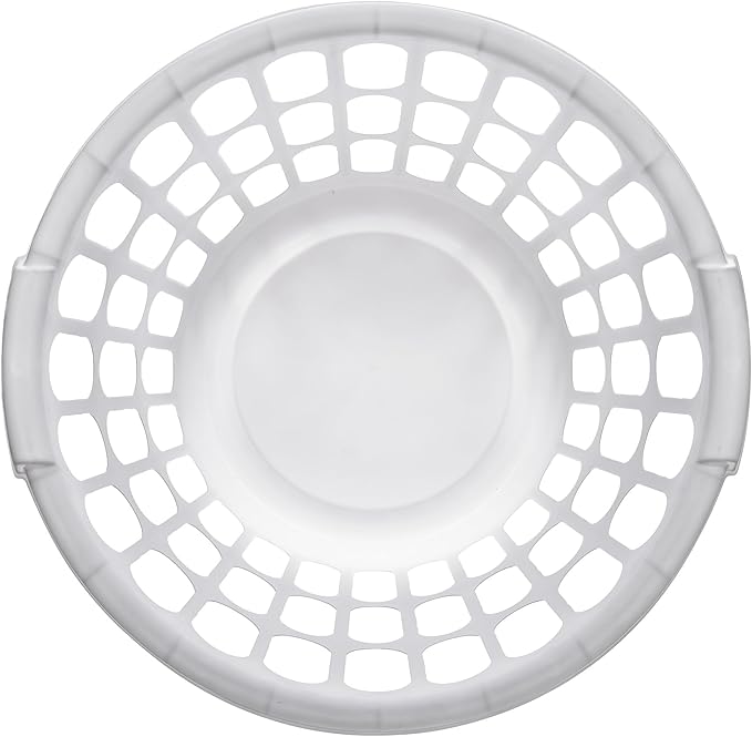 10-Pack Round White Plastic Laundry Basket, Suitable for Use in Bathrooms, Laundry Rooms, Bedrooms and Dormitories, Lightweight and Durable.