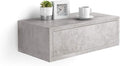 Mobili Fiver, Riccardo Floating nightstand, Concrete Effect, Grey, Made in Italy