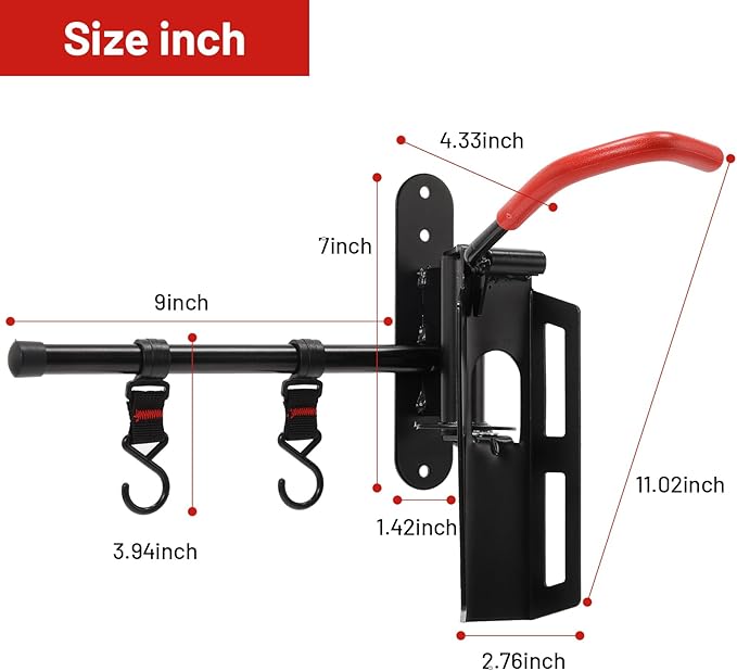 Swivel Bike Wall Mount, Bike Hangers for Garage, Space-Saving Vertical Bike Rack, Sturdy Bike Storage Rack Holds Up to 66lbs with No-scratch Protection, Easy to Install, 4 Pack