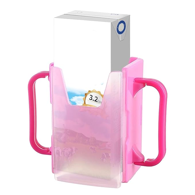 Juice Bag Holder - No Holder for Milk Box,Portable Juice Bag Length Adjustable, Spill Proof Milk Carton Holder for Home, Car, Traveling
