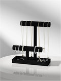 Bracelet and Necklace Holder,Velvet Jewelry Necklace Display Organizer Stand,bracelet Holder for Selling,Bracelet and Necklace Storage Tree (Style 2（Black）)