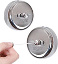 Heavy Duty Retractable Clothesline Indoor Outdoor 2-Pack of Stainless Steel Lines Offers Sturdy, Adjustable Drying Space. Doubles as a Practical Retractable Shower Curtain for Versatile use in Homes