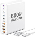 800W USB Charging Station, 120W PD GaN5 Super Fast USB C Charger Block-10 Port, Type C for PC Laptop MacBook Pro/Air Charger Compatible with iPhone 17 16 15 14 13 12 Pro Max, iPad, Galaxy
