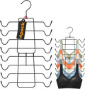 2 Pack Bra Organizer,Tank Top Hangers Space Saving,Closet Organizers and Storage,Bra Hangers for Closet Organizer,Tank Top Hanger for Sport Bras,Camisoles,Bathing Suit,Belt,Tie,etc,Black