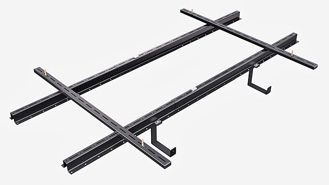 Adjustable Over Head Garage Bin Storage System Tote Lift Pro Overhead Storage Rack – Ceiling Mounted Bin Organizer System – Heavy Duty Ezy Strut & Hat Channel Design – 90" x 25" x 4" (Pack G)