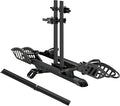 E-Bike Rack with Ramp, Hitch 2 Bike Rack, 200 lbs Capacity Electric Bike Carrier, Foldable Platform Mount for Cars, Trucks, SUVs, Minivans, Up to 5-Inch Fat Tire for 2'' Receiver