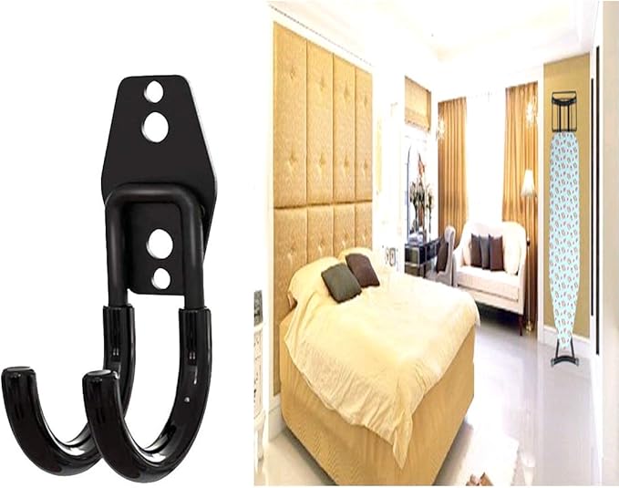 Ironing Board Hanger Wall Mount, Wall Mount Ironing Board Holder, Ironing Board Wall Holder Wall Hanger Wall Mount Wall Rack, for Laundry Rooms, Utility Rooms, Closetssaving, No Ironing Board, 2-Pcs