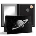 Magnetic Empty Eyeshadow Palette, Makeup Pans Organizer With Mirror Inside, 3D Frosted Finish Art Paper Palette (Cosmic Mystery)