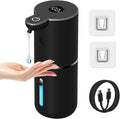 Automatic Liquid Soap Dispenser Touchless, USB Rechargeable Smart Hand Soap Dispenser, 6-Level Adjustable, 12.8oz/380mL, Compatible with Thick Thin Dish Soap for Bathroom Kitchen, Black