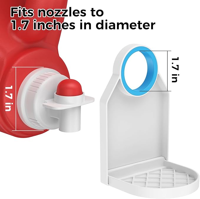 2 Pack Laundry Detergent Dispenser Cup Holder, Nozzle button upgrade，Easily No More runny or Messy Laundry Detergent, Laundry Cup Holder and drip Tray Room Organization and Storage