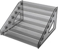 Acrylic Paint Organizer (7 Tier), Painting Bottle Holder, Clear Nail Polish Holder Rack Shelf, Acrylic Paint Storage Organizer, Craft Holder Rack for Alcohol Inks and Food Coloring (Black Clear)