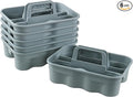 6-Pack Plastic Shower Caddy Tote, Portable Storage Caddy Basket Organizer with Handle, Commercial Caddy Tray Tool Organizer Bucket
